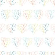 Seamless pattern with tulips N2