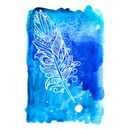 Feather Painted Live Watercolor Paint N2