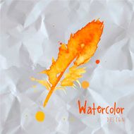 Feather Painted Live Watercolor Paint N4