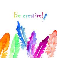 Feather Painted Live Watercolor Paint N5