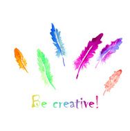 Feather Painted Live Watercolor Paint N6