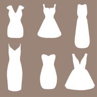 Set of woman little dresses Fashion vector illustration