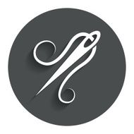 Needle with thread icon Tailor sign N3