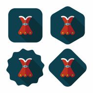 Christmas costume flat icon with long shadow eps10 N17