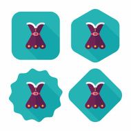 Christmas costume flat icon with long shadow eps10 N19