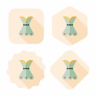 Christmas costume flat icon with long shadow eps10 N20