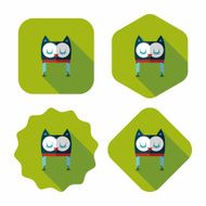 baby hat flat icon with long shadow eps10 N35