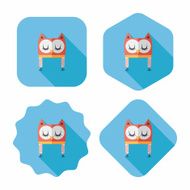 baby hat flat icon with long shadow eps10 N36