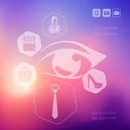 shopping infographic with unfocused background N26