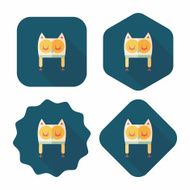 baby hat flat icon with long shadow eps10 N38