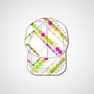 Abstract illustration on peaked cap N5