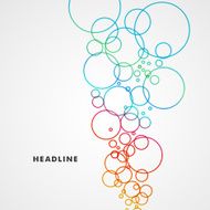 Beautiful colored circles on a light background