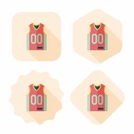 basketball clothing flat icon with long shadow eps10 N19