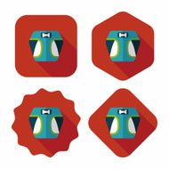 Pet Clothes flat icon with long shadow eps10 N24