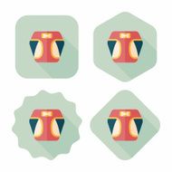 Pet Clothes flat icon with long shadow eps10 N27