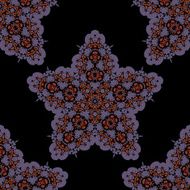 Ornate star seamless pattern with grunge effect