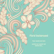 Abstract floral background Vector ornament