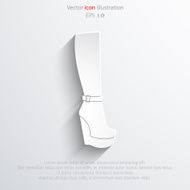 Vector woman boots web icon