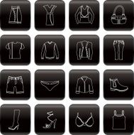 Line Clothing and Dress Icons