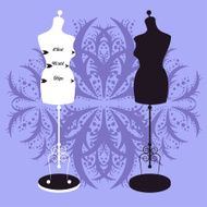 vector vintage tailor&#039;s mannequin N4