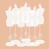 vector vintage tailor&#039;s mannequin N5