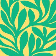 Grunge retro seamless pattern of colored leaves N3