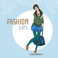 Beautiful stylish young girl