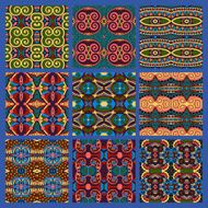 different seamless colored vintage geometric pattern N7