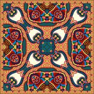 silk neck scarf or kerchief square pattern design N18