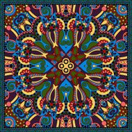 silk neck scarf or kerchief square pattern design N19