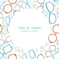 Vector colorful glasses frame seamless pattern background N2