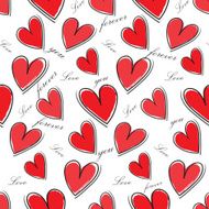 seamless heart pattern vector