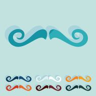 Flat design mustache N12