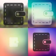 purse icon on blurred background