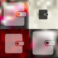 purse icon on blurred background N2