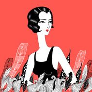 retro fashion girl
