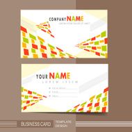 colorful modern mosaic style business card