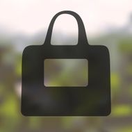 bag icon on blurred background