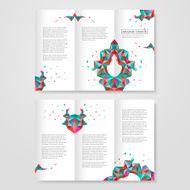 geometric colorful triangles design for tri-fold N3