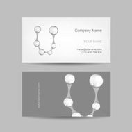 Business card design with letter U