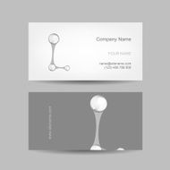 Business card design with letter L