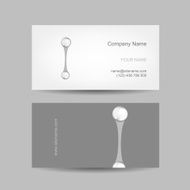Business card design with letter I