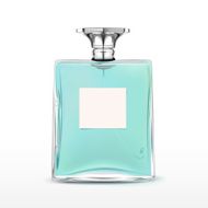 elegant perfume bottle with label