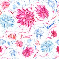 Watercolor flower pattern N66