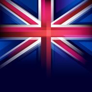 United Kingdom flag in blur style faded black