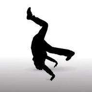 Vector silhouette of a man N33