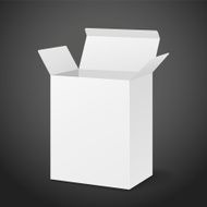 blank carton with soft shadow