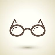 retro style glasses icon