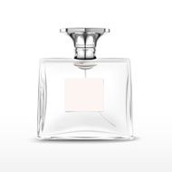 elegant empty perfume bottle with label
