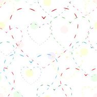 Seamless background of hearts